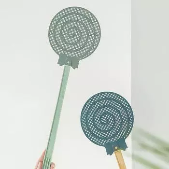 Мухобойка с длинной ручкой, пластиковая бытовая мухобойка для борьбы с комарами, мухобойка для борьбы с мухами, убийца насекомых, мухобойка зелёный