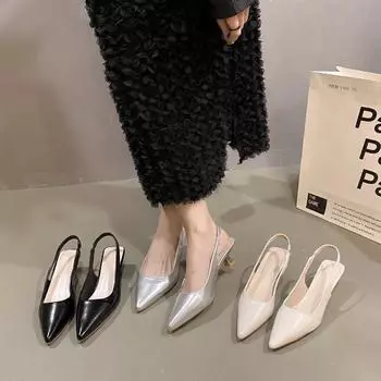 Mujer сексуальные тонкие каблуки вечерние женские туфли-лодочки 2024 летние женские туфли с острым носком модные высокие каблуки удобные туфли на плоской подошве серебристые 35 бежевый