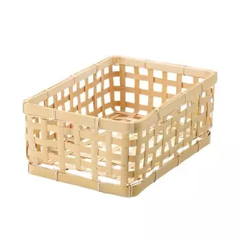 MUJI Bamboo Woven приблизительно ширина 21 x глубина 30 x высота 12 см MDC77A2S Корзина, натуральная,