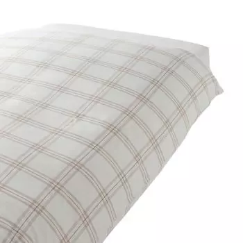 MUJI Cotton Flannel Duvet Cover Light Gray Check Single Size 150 x 210cm 83346447