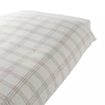 MUJI Cotton Flannel Duvet Cover Light Gray Check Single Size 150 x 210cm 83346447