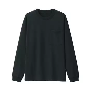 MUJI Crew Neck Long Sleeves To Save You warm AB1MRA4A Black XL Men s T-Shirt Men s Men s чёрный
