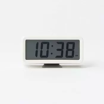 MUJI Digital Small alarm 15832019 Clock, (with function) White/Model Number MJ-DCSW1