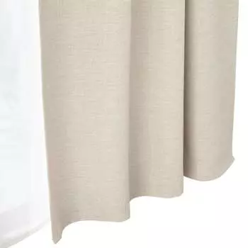 MUJI Flame Retardant/Light Blocking Double Weave Non-pleated Curtain Ivory Width 100 x Length 135cm 84345920