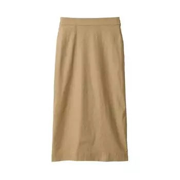 MUJI Hemp Blend Stretch Straight Skirt BE1QWA4S Beige XL Женская Женская Женская Женская бежевый
