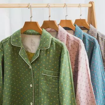 MUJI хлопковая двухслойная пижама в японском стиле - женская серия Four Seasons Huayan Large