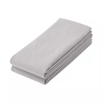 MUJI Long Towels 34 x Organic 84793547 Tile-Woven (2-Piece Set, 4-Pack), 110cm, Gray, Ultra-Thin, Quick-Drying, Cotton, серый