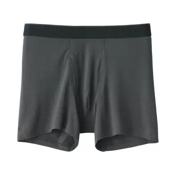 MUJI Men s Smooth Open Front Boxer Shorts Men s FAG38A4S Dark Gray Men s S