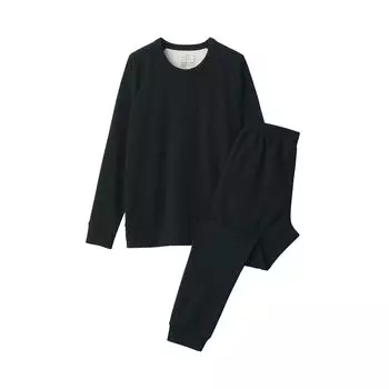 MUJI Men s Sweat Room Wear Set Men s FB0XTA4S Black Men s S
