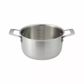MUJI нержавеющая алюминиевая полная трехслойная стальная кастрюля с двумя ручками прибл.. 3.0Lприблизительно. Ширина 31,5 x Высота 11 см 82219944 Серебро