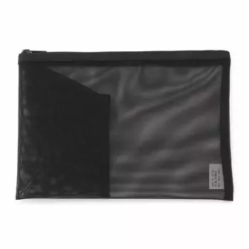 MUJI Nylon Mesh Case with Pocket Black for B6 size NDC19A0S