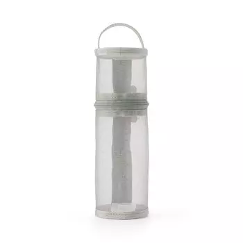 MUJI Nylon mesh pen case that can be used vertically or horizontally Gray Diameter 75 x Height 177mm 83767242