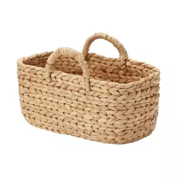MUJI Oval Basket with Handle Small Width 37 x Depth 18.5 x Height 16cm Water Hyacinth 12057789