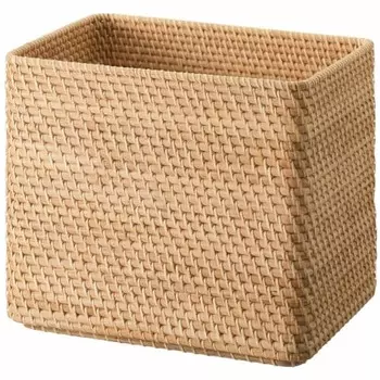 MUJI Overlapping Rattan Rectangular Basket, Extra Large (V) Approx. Width 36 x Depth 26 x Height 31cm 38309819