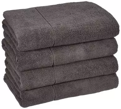 MUJI Plump Pile Bath Towel Charcoal Set of 4 60 x 120cm Soft 83429591