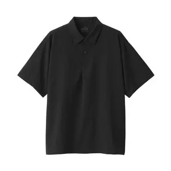 MUJI Polo Дышащая эластичная рубашка поло S, рубашка, мужская AC1VGA3A, черная, мужская чёрный