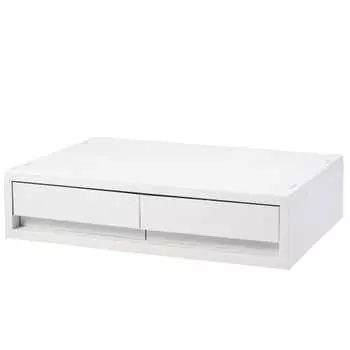 MUJI Polypropylene Case White Gray Width 37 x Depth 26 x Height 9cm 2 Drawers Wide Thin 02118990