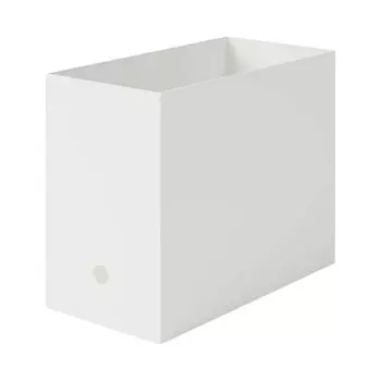 MUJI Polypropylene File Box Standard Type Wide A4 White Gray Width 15 x Depth 32 x Height 24 cm 38907602 Approx.