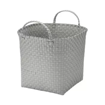 MUJI Polypropylene Packing Band Hand-woven Basket Large Gray KG0UOA3A