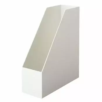 MUJI Polypropylene Stand File Box for A4 White Gray Width 10 x Depth x Height cm 02481636 Approx. 27.6 31.8