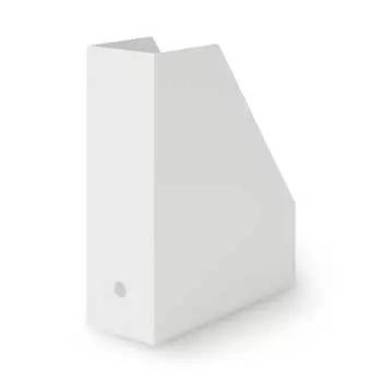 MUJI Polypropylene Stand File Box for A4 White Gray Approx. Width 10 x Depth 27.6 x Height 31.8 cm 02481636