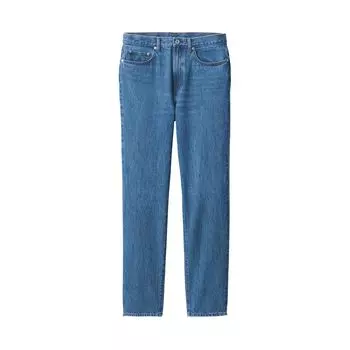 MUJI Прямые брюки из денима с добавлением капка, изготовленные из орехового дерева Индиго AE0Y6A4A Синий 35 Мужские Мужские Мужские (88,5 см) синий