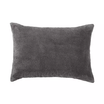 MUJI Recycled Polyester Pique Knit Warm Fiber Pillow Cover Dark Gray 43x63cm 84274718
