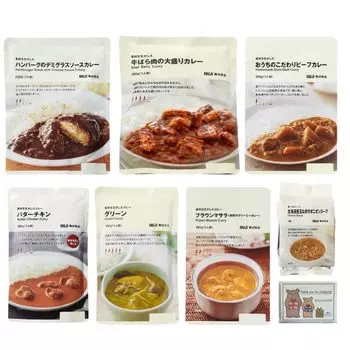 MUJI Реторт карри из высококачественных ингредиентов 6 популярных видов набор для сравнения дегустаций + 4 порции лукового супа Хоккайдо Поставляется с оригинальным