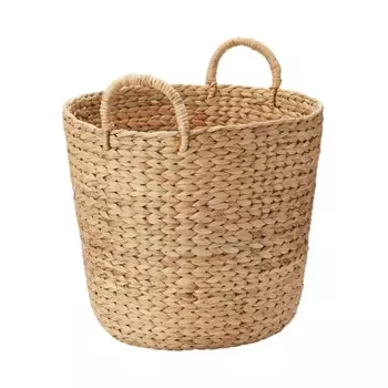 MUJI Round Basket with Handle Large Diameter 45 x Height 40cm Water Hyacinth 12057932