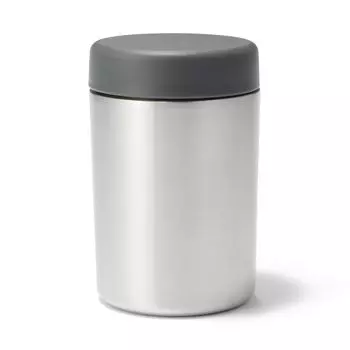 MUJI Широкогорлая и легко моющаяся банка для супа, серебристая, 84334580, термо/холодильная банка, 430 мл, серебряный