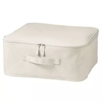 MUJI Softbox Small Width 35 x Depth 35 x Height 16 cm Polyester Linen Square Shape Lid Type 12403463