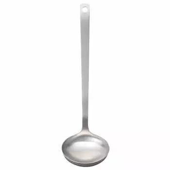 MUJI Stainless Steel Ladle, Large Approximately Width 8.5 x Length 30cm, Pattern 24cm