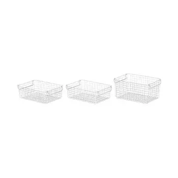 MUJI Steel Pipe Storage Rack Basket Set Warm Gray Approx. Width 36.5 x Depth 25.5 x Height 18cm/Height 12cm 83755843