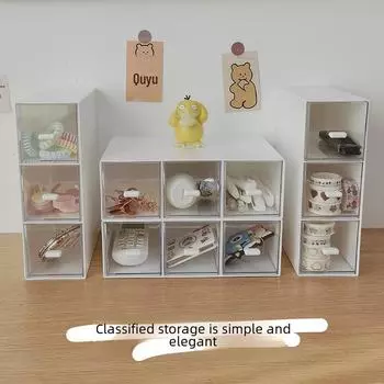 MUJI Студенческий штабелируемый настольный ящик для хранения с большой вместимостью