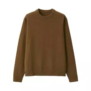 MUJI Sweater Washable Wool Middle Gauge Crew Neck Sweater AAD05A3A Camel S Men s Men s верблюд