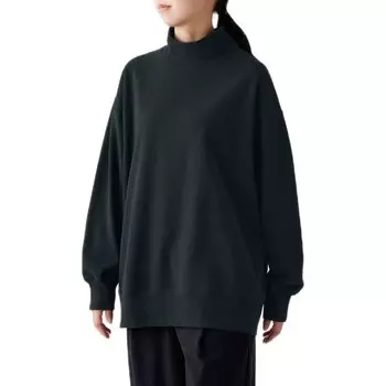MUJI Толстовка из яковой смеси Толстовка с высоким воротом BBT47A2A Черная Свободный размер Женская чёрный