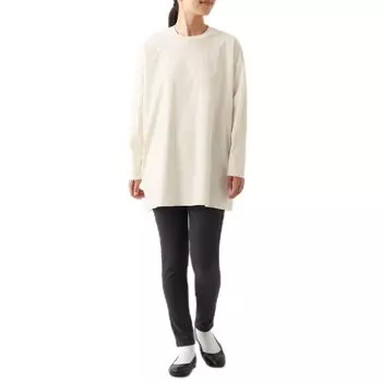 MUJI Туника Warp Knit Туника BBT50A2A Ivory Free Size Женская слоновая кость