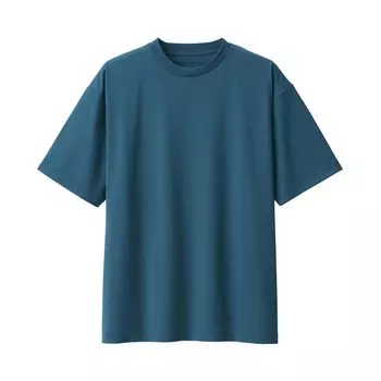 MUJI УФ-защита, впитывающая пот, быстросохнущая, с коротким рукавом BI01UA4S, дымчато-голубая, XS, мужская футболка для мужчин