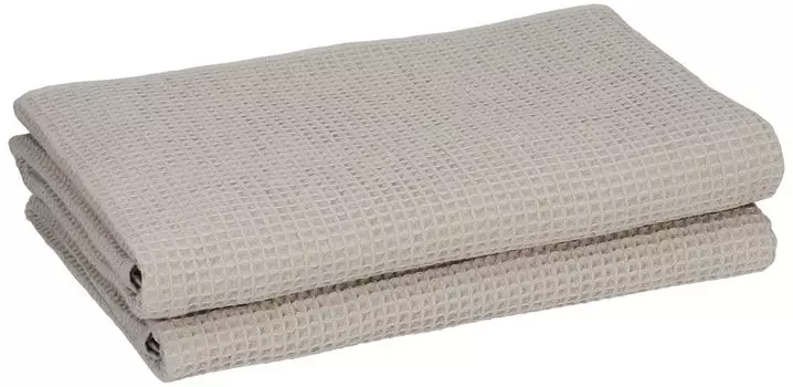 MUJI Waffle Weave Large Bath Light Set of 70 x Does Not Easy to Dry 83344870 Towel, Gray, 2, 140cm, Fuzz,