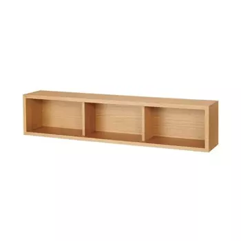 MUJI Wall-mounted Furniture Box Oak Wood Width 88 x Depth 15.5 x Height 19cm 44505045