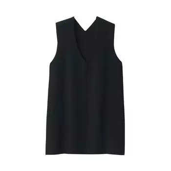 MUJI Washable Milano Ribbed Long Vest BA1P1A4A Black XS Women s Women s Women s чёрный