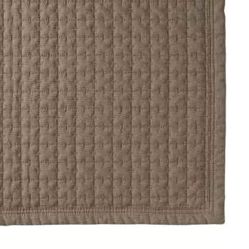 MUJI Washed Cotton Quilted Rug Brown JFAF2A4S