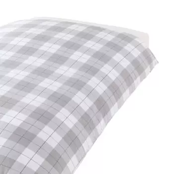 MUJI Washed Duvet Cover Gray Check Single Size 150 x 210cm 12899051
