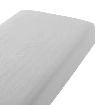 MUJI Washed Fitted Sheet Gray Queen Size 83331115 for 160 x 200 x 18-28cm