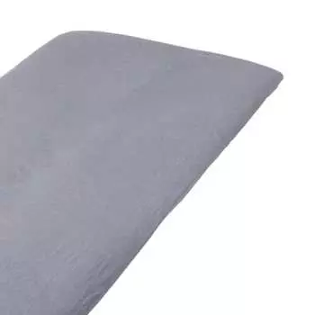 MUJI Washed Futon Sheet, S, Shallow Fitted Sheet, Navy 84232848