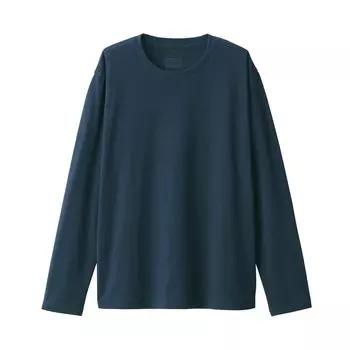 MUJI Washed Jersey Crew Neck Long Sleeve ABC24A3S Dark Navy S Комплект из 2 футболок для мужчин