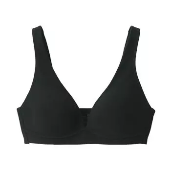 MUJI Wireless Plunge Bra FCH16A4A Black XL Женский Женский Женский чёрный