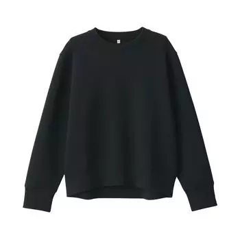 MUJI Женская толстовка с двойным трикотажем Женская BB2R4A4A Черная Женская L