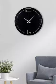 Муйика Берша Металлические Черные Настенные Часы 41х41см Mds-41