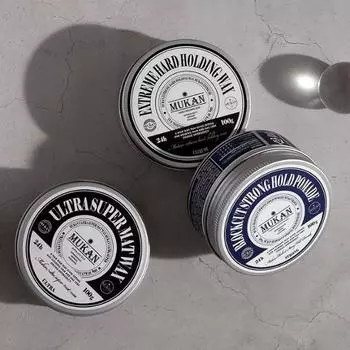 Mukan Суперсильный воск для волос 100г (3 типа, выберите 1) Strong hold pomade (water-based gloss)